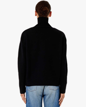 AMI Paris Ami De Coeur Funnel Neck Sweater Black/Red