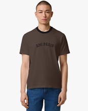 Ami Paris Logo T-Shirt Dark Coffee