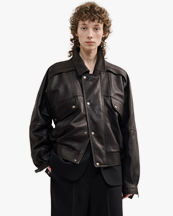 Teurn Studios Taxi Driver Leather Jacket Black