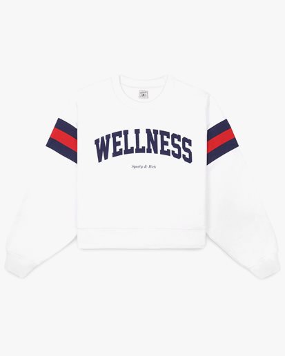 Sporty & Rich Wellness Ivy Rugby Crewneck White