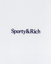 Sporty & Rich Serif Logo Terry Polo White