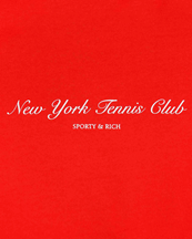 Sporty & Rich NY Tennis Club Crewneck Bright Red