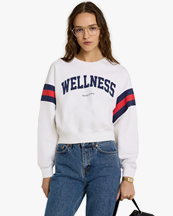 Sporty & Rich Wellness Ivy Rugby Crewneck White