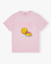 Ganni Basic Jersey Grapefruit T-Shirt Chalk Pink