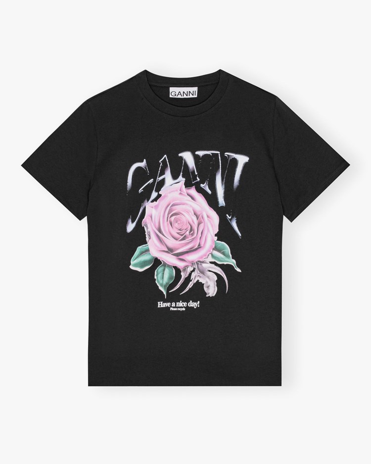 Ganni Basic Jersey Rose T-Shirt Phantom