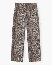Ganni Print Denim Izey Leopard