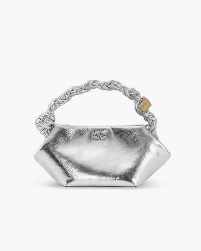 Ganni Bou Bag Mini Silver Metallic