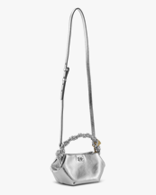 Ganni Bou Bag Mini Silver Metallic