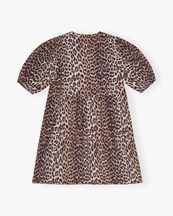 Ganni Tie String Mini Dress Leopard