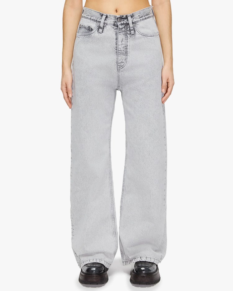 HOPE Skid Wide Leg Jeans Light Grey Stone