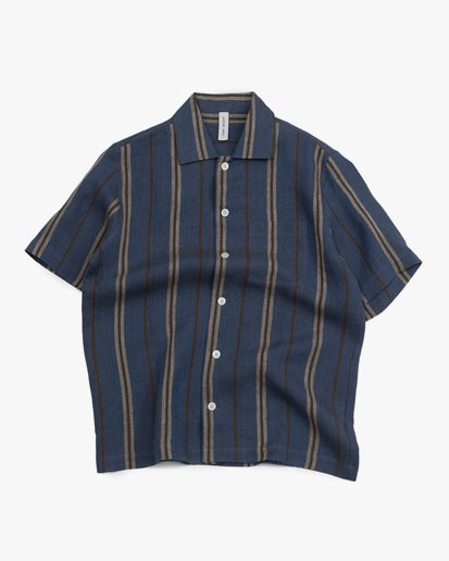 Another Aspect Shirt 2.0 Blue Brown Stripe