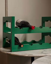 Massproductions Silo Stackable Wine Rack Pea Green