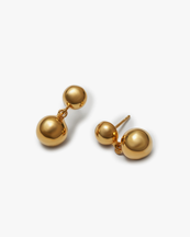 Blue Billie Sphere Earrings Gold