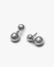 Blue Billie Sphere Earrings Silver