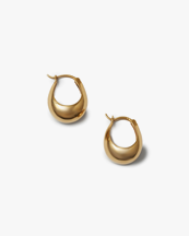 Blue Billie Egg Hoops Gold