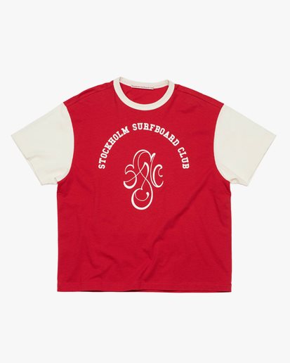 Stockholm Surfboard Club Box Printed T-Shirt Red/White