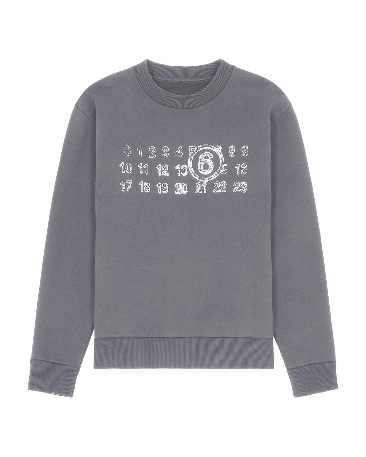 MM6 Maison Margiela Numeric Logo Sweatshirt Washed Grey Vallgatan 12