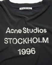 Acne Studios Stamp Logo T-Shirt Faded Black