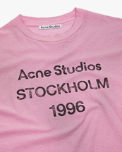 Acne Studios Stamp Logo T-Shirt Cotton Pink