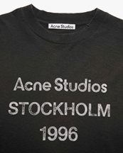 Acne Studios Stamp Logo Long Sleeve T-Shirt Faded Black