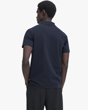 Filippa K Stretch Cotton Polo T-Shirt Navy