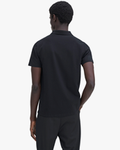 Filippa K Stretch Cotton Polo T-Shirt Black