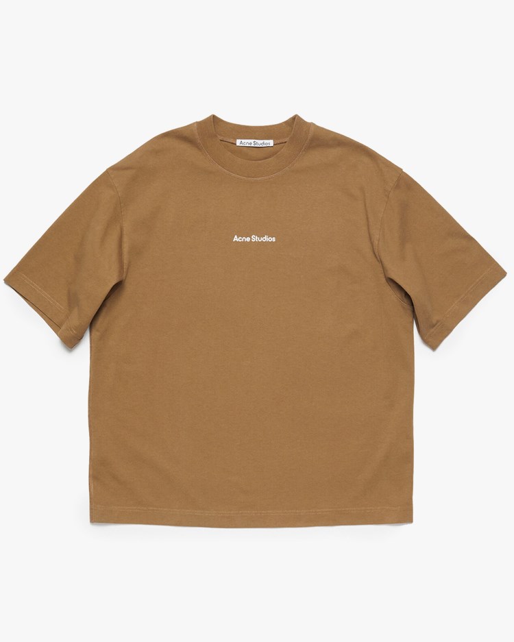 Acne Studios Relaxed Logo T-Shirt Mud Beige