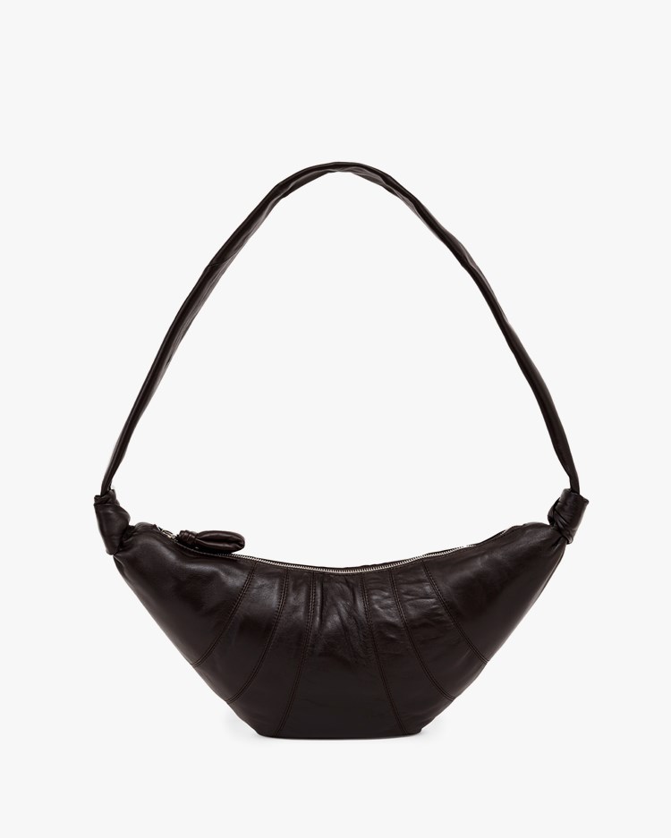 Lemaire Medium Croissant Bag Nappa Leather Dark Chocolate