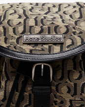 Acne Studios Monogram Backpack Beige/Black