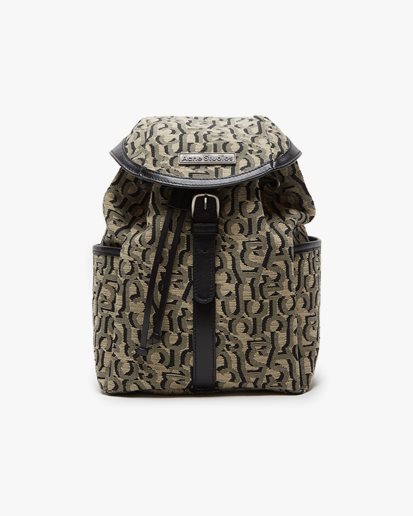 Acne Studios Monogram Backpack Beige/Black