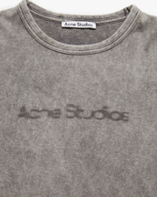 Acne Studios Fitted Blurred Logo T-Shirt Faded Grey