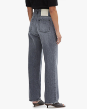 House of Dagmar Wide Leg Denim Light Grey