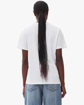 Ganni Basic Jersey Cherry T-Shirt Bright White