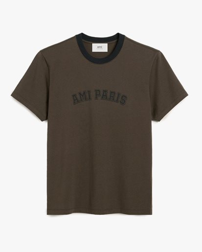 Ami Paris Logo T-Shirt Dark Coffee