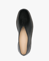 LEMAIRE Piped Crepe Slippers Black