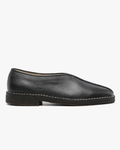 LEMAIRE Piped Crepe Slippers Black
