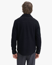 Filippa K Boiled Wool Shirt Jacket Black