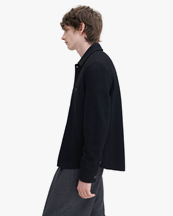 Filippa K Boiled Wool Shirt Jacket Black