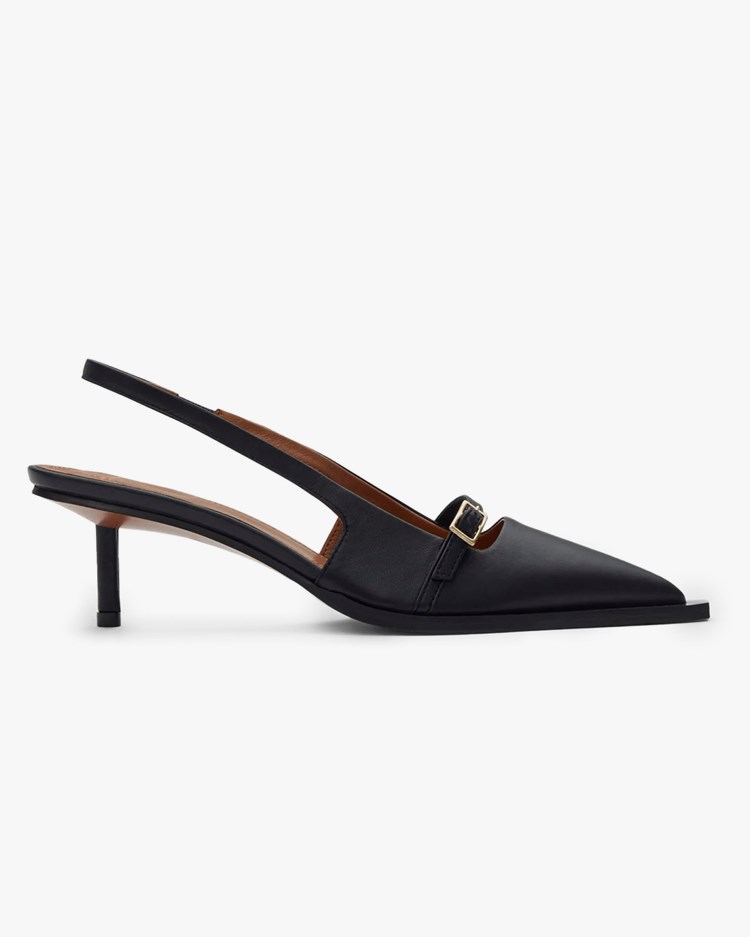 ATP Atelier Mira Slingbacks Black Nappa