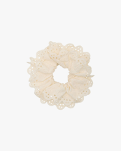 Pico Lace Scrunchie Ivory