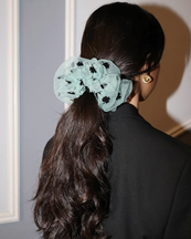 Pico Clover Scrunchie Dusty Blue