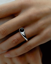 Ragbag Dualism Black Onyx Ring Silver