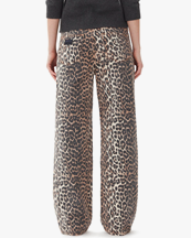 Ganni Print Denim Izey Leopard