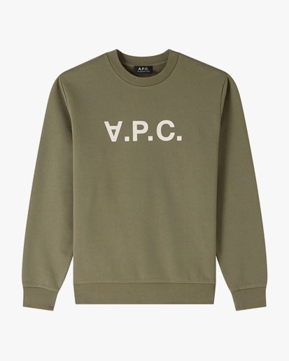 A.P.C. Grand VPC Sweatshirt Kaki/Ecru