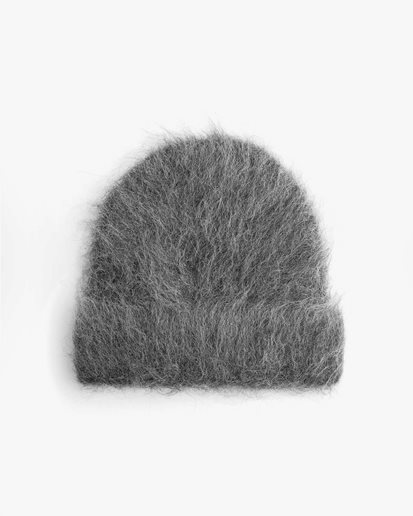 Séfr Fuzzy Beanie Charcoal Alpaca