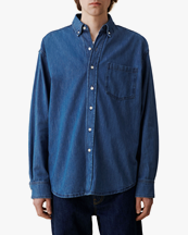 Jeanerica Theo Shirt Mid Blue