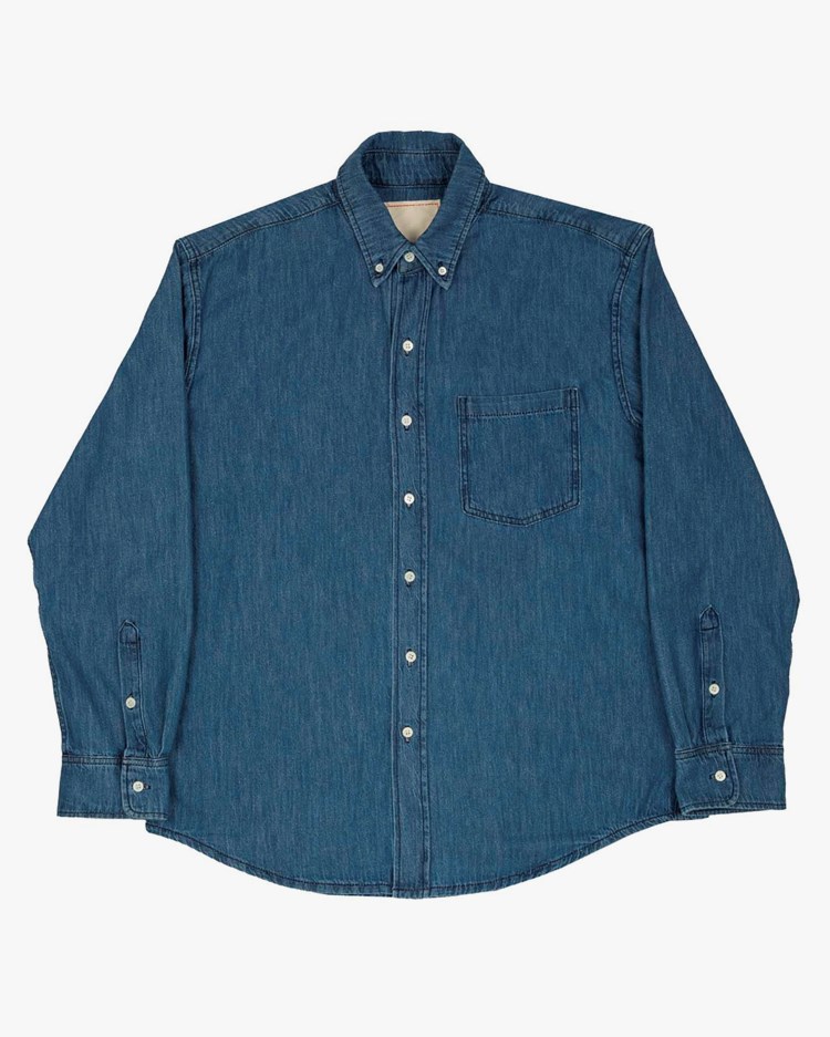 Jeanerica Theo Shirt Mid Blue