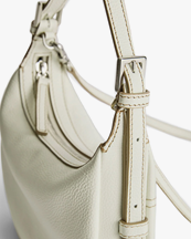 ATP Atelier Silea Mini Hobo Bag Bianco/Contrast Stitch
