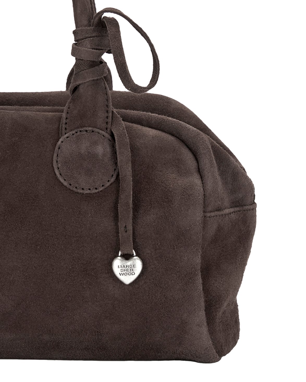 MARGESHERWOOD Soft Bowling Bag Choco Brown Suede - Vallgatan 12