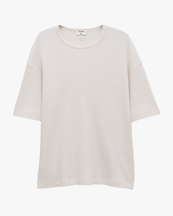 Filippa K Waffle Cotton Tee Cream White